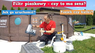 Filtr piaskowy do basenu warto Jak zamontować i uruchomić Kulki filtracyjne czy piasek Bestway [upl. by Talbert]