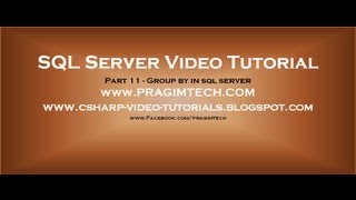 Group by in sql server  Part 11 [upl. by Porush710]