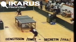 Jacques Secrétin  Stellan Bengtsson  European Table Tennis TOP 12 1981 [upl. by Ardnuaed]