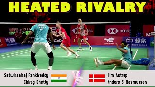 HEATED RIVALRY  Satwiksairaj RankireddyChirag Shetty VS Kim AstrupAnders Skaarup Rasmussen [upl. by Aroz]