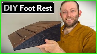 How To Make a Curved Ergonomic Foot Rest  for Under your Desk Scrap Wood Project [upl. by Pat]