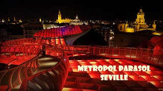 A spectacular light show at Las Setas de Sevilla Metropol Parasol Seville [upl. by Asital324]