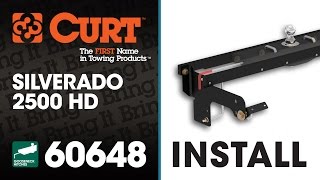 Gooseneck Hitch Install CURT 60648 with 60619 Double Lock EZr on a Silverado 2500 HD [upl. by Clemen]