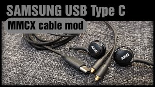 SAMSUNG AKG USB Type C earphones mod to mmcx upcycle your usb c earphones NAKED Tutorial [upl. by Semreh601]