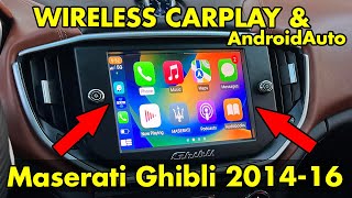 How to install Wireless CarPlay and AndroidAuto in Maserati Ghibli 20142016 [upl. by Nnylkcaj]