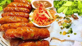 NEM NƯỚNG CHAY Không ngờ làm Dễ mà Dai Ngon như Nem Thịt  Vegetarian spring rolls [upl. by Saduj]