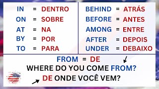 Aprenda as Principais PREPOSIÇÕES em Inglês  Aulas de Inglês  Inglês para Iniciantes [upl. by Atiraj]