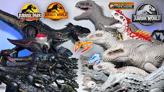 MEGA Indoraptor VS Indominus Rex Jurassic World Dinosaurs Collection Battle [upl. by Dnomra]