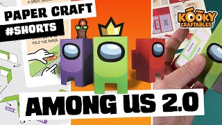 AMONG US Paper Craft V20  Easy DIY Paper Toy Fun  Kooky Craftables [upl. by Johanna]