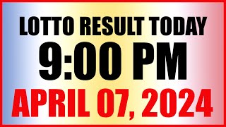 Lotto Result Today 9pm Draw April 7 2024 Swertres Ez2 Pcso [upl. by Amihsat]