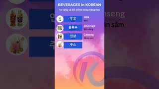 Korean vocabulary Beverages  Từ vựng tiếng Hàn Đồ uống koreanlanguage koreanwords Koreanvocab [upl. by Marlowe]