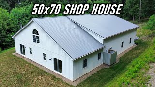 50x70 Barndominium WalkthroughTour  Cost Breakdown [upl. by Enirhtac765]