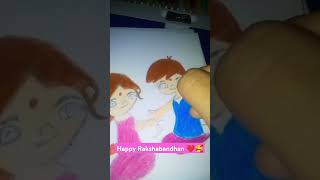 Rakshabandhan panicle colour drawning  👫👫🥰🥰 [upl. by Timms]