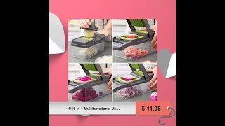 1416 in 1 Multifunctional Vegetable Chopper Handle Food Grate Food Chopper Vegetable Slicer Dice [upl. by Ainalem]