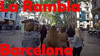 A Walk Along La Rambla of Barcelona Boqueria Market and Port Vell  in 4K [upl. by Paugh]