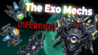 Defeating The Exo Mechs on Infernum Difficulty Terraria Infernum Calamity Mod [upl. by Naerda646]