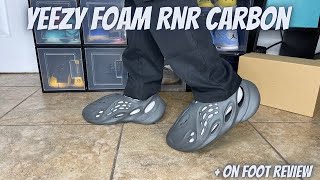 Adidas Yeezy Foam Runner Carbon Review  On Foot Reivew amp Sizing Tips [upl. by Dorothea]