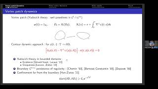 Emeric Roulley Part 1 Vortex patch motion in bounded domains [upl. by Converse]