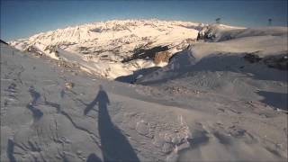 GOPRO Snowboarder Falling off Cliff [upl. by Aihseyk]