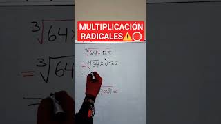 ⚠️Multiplicacion de Radicales  RAIZ CUBICA [upl. by Leirad813]