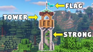 Minecraft Medieval Tower Tutorial How to Build [upl. by Leodora]