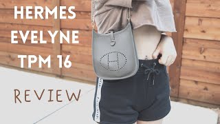 HERMES EVELYNE TPM 16 REVIEW  WHAT FITS AND MOD SHOTS [upl. by Nelyahs]