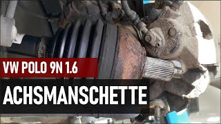 VW Polo 9N 16  Neue Achsmanschette cars tutorial diy [upl. by Haslam555]