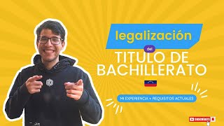 Legalización del título de bachillerato  notas en Venezuela 🇻🇪 Mi experiencia [upl. by Specht]