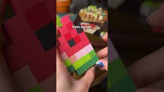 Making A Minecraft Watermelon in real life 🍉 shorts [upl. by Haggai]