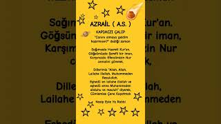 Azrail As kapımızı çalıp güzelsözler dua [upl. by Hezekiah589]