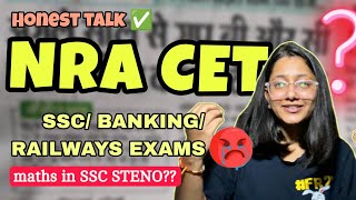 NRA CET  2024  SSC CGL 2024 CET से होगा   Steno 2024 में maths आएगा [upl. by Notxap290]