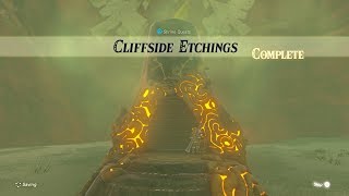 The Legend of Zelda Breath of the Wild  Cliffside Etchings Shrine Quest Keeha Yoog Shrine [upl. by Adnil]