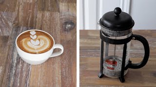 How to Froth Milk With A French Press [upl. by Brahear460]