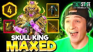 NEW MAXED GOLDEN SKULL KING XSUIT NEW STATE MOBILE [upl. by Josephson]