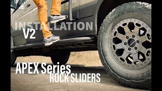 APEX Series Rock Sliders V2 Installation [upl. by Ahsikram]