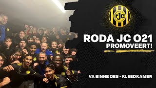 VA BINNE OES I Feest in kleedkamer Roda JC O21 na promotie 🍾 [upl. by Mercier]