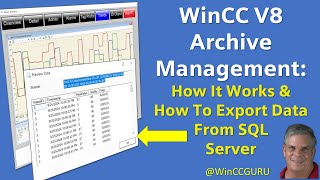 WinCC V8 Archive Management amp Exporting Data from SQL Server [upl. by Cerell]