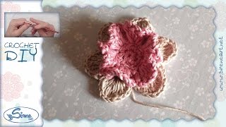 Tutorial Uncinetto ❀ fiore eventuale mattonella ❀ flower crochet block [upl. by Alue]