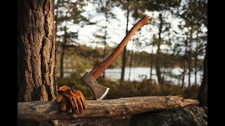 Helko Werk Traditional Black Forest Woodworker  German Cutting Axe 225 lb head 24 inch handle [upl. by Nomolos]