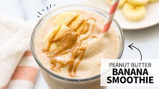 Peanut Butter Banana Smoothie  a healthy milkshake [upl. by Solraced]