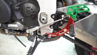 RSV4 RF BUILD GETS REARSETS episode 15 [upl. by Xxam]