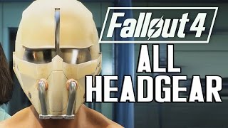 FALLOUT 4  ALL HEADGEAR amp ACCESSORIES [upl. by Pearle]