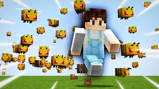 Minecraft but its Infested with Angry Bees [upl. by Amelina]