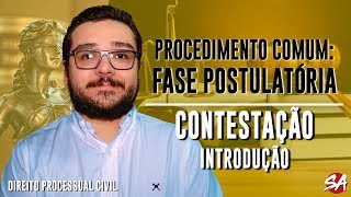 CONTESTAÇÃO  INTRODUÇÃO  PROCEDIMENTO COMUM FASE POSTULATÓRIA  AULA 21 [upl. by Heppman112]