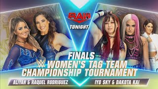 Raquel Rodríguez amp Aliyah Vs Iyo Sky amp Kai  Final Torneo Titulos en Parejas Raw 29082022 Español [upl. by Aicargatla]