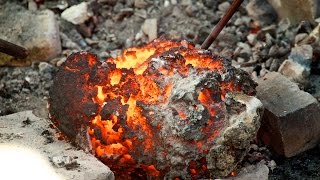 Making VikingAge Bloomery Iron in a Bloomery Furnace [upl. by Lubbi]