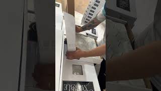 Carrara White Marble Mosaic Tile Process [upl. by Anitsirc]