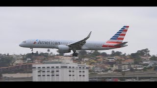 HD American Airlines Boeing 757200 Landing and Takeoff at San Diego [upl. by Lozano]