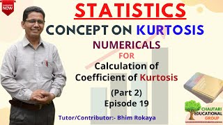 Statistics  Calculation of Coefficient of Kurtosis  Solved Numericals Episode 19  In Nepali CEG [upl. by Bierman]