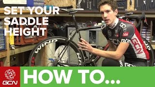 How To Set Your Road Bikes Saddle Height  Tips For Getting Your Saddle Position Right [upl. by Nylssej481]